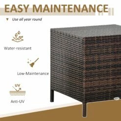 Outsunny Rattan Side Table Set- Brown -OUTSUNNY Shop dfSa0917eecc2a1c7
