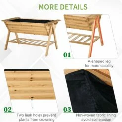 Outsunny Wooden Planter Garden Raised Bed -OUTSUNNY Shop dsff8d17dc30abe72 0102d269 2f37 4d6c be24 63397b5d586b