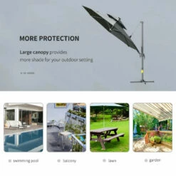 Outsunny Cantilever Banana Parasol With Solar Lights 3m - Dark Grey -OUTSUNNY Shop dvd3d61813d1402d2 jpg