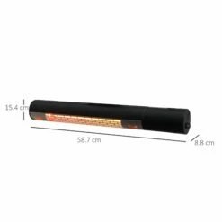 Outsunny Outdoor Wall Mount Electric Halogen Heater 1500W-Black -OUTSUNNY Shop eB4a1217edc657b0c