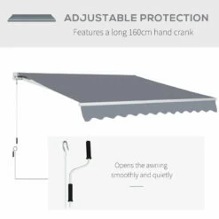 Outsunny Wall Mounted Sun Shade 2.95 X 2.5m - Grey 21 Outsunny Wall Mounted Sun Shade 2.95 X 2.5m - Grey -OUTSUNNY Shop ebP7561815bb93d4a jpg