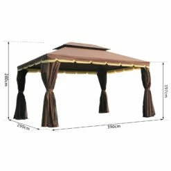 Outsunny Garden Gazebo - Brown -OUTSUNNY Shop fAz2b017dc39d3c68