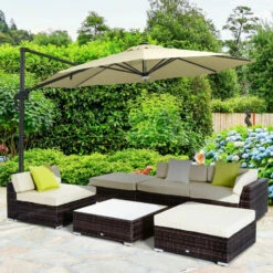 Outsunny 6 PC Rattan Sofa Coffee Table Set Sectional Wicker Weave Furniture For Garden Outdoor Conservatory W/ Pillow Cushion- Brown 11 Outsunny 6 PC Rattan Sofa Coffee Table Set Sectional Wicker Weave Furniture For Garden Outdoor Conservatory W/ Pillow Cushion- Brown -OUTSUNNY Shop fEh90f1821a262f6d jpg