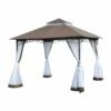 Outsunny Gazebo 3 X 3 Meter Brown