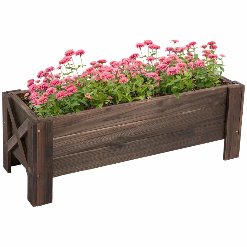Outsunny Garden Raised Bed 100x36.5x36 Cm 3 Outsunny Garden Raised Bed 100x36.5x36 Cm