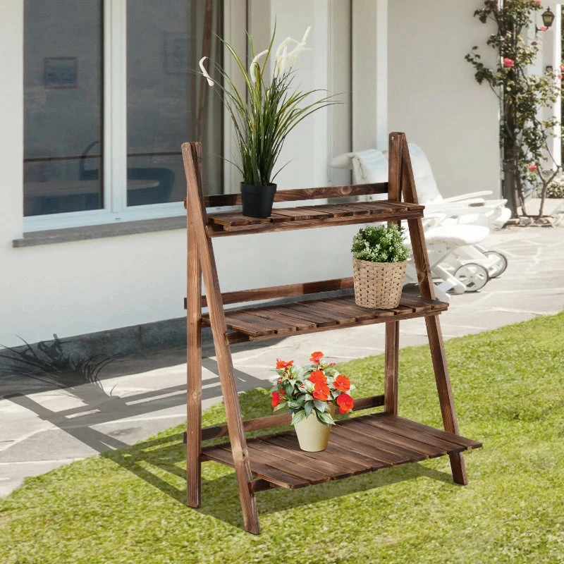 Outsunny Plant Pot Stand 80L X 37W X 93H Cm 4 Outsunny Plant Pot Stand 80L X 37W X 93H Cm - Image 2