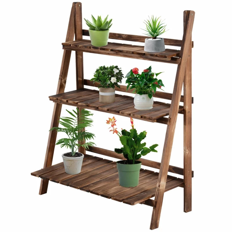 Outsunny Plant Pot Stand 80L X 37W X 93H Cm 3 Outsunny Plant Pot Stand 80L X 37W X 93H Cm