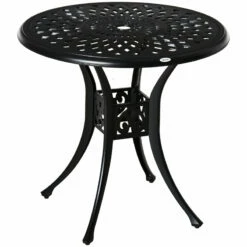 Outsunny Garden Dining Table - Black -OUTSUNNY Shop gdm98a181061f9960