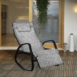 Outsunny Rocking Chair - Light Grey -OUTSUNNY Shop goo90f188d8788b14 jpg
