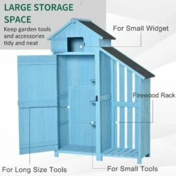 OUTSUNNY Garden Storage Shed - Blue -OUTSUNNY Shop gyL44917e906b33fe 43d9a5c0 a82e 4a7b b42a f370ab04548b