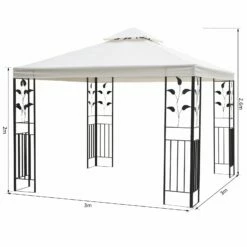 OutSunny 3x3 Garden Gazebo - Cream -OUTSUNNY Shop h169af17dc4545c86