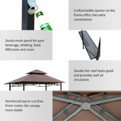 Outsunny Grill Gazebo Brown 15 Outsunny Grill Gazebo Brown -OUTSUNNY Shop hLT6dc17dc478f442 6e35b265 4de1 4bf6 a7c7 79f1f902632f