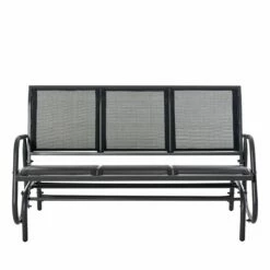 Outsunny Gliding Rocking Chair - Black