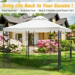 OutSunny 3x3 Garden Gazebo - Cream -OUTSUNNY Shop i5O50717dc4545c86