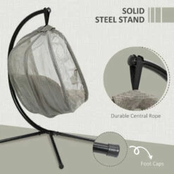 Outsunny Hanging Egg Chair Khaki -OUTSUNNY Shop iqGb101801c81fd3d jpg