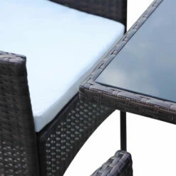 Outsunny Rattan Garden Furniture Dining Set 6-seater Patio Rectangular Table Cube Chairs Outdoor Fire Retardant Sponge Brown -OUTSUNNY Shop j356fe1804034c578 jpg