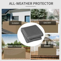 Outsunny Outdoor Garden Rattan Furniture Protective Cover Beige 275x205cm -OUTSUNNY Shop jvqb1017fc0264a13 jpg 9d6f55f5 45ff 4fde bb91 ccb8f2e628ef