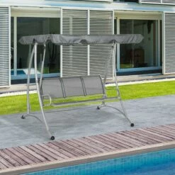 Outsunny Swing Bench - Grey -OUTSUNNY Shop kDK5da17ea3d13933