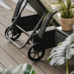 Outsunny Rattan Lounge Set With Side Table - Black -OUTSUNNY Shop kT3152180efc0c049 jpg