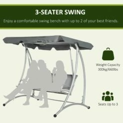 Outsunny Swing Bench - Grey -OUTSUNNY Shop kVF42117ea3d13933