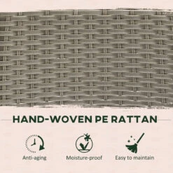 Outsunny Rattan Dining Set 4 Seater - Grey -OUTSUNNY Shop kle88c18041c966ae jpg