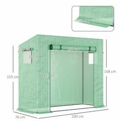 Outsunny Outdoor Greenhouse Poly Tunnel Plants Reinforced Top Cover 1.98 X 0.77 X 1.49 M -OUTSUNNY Shop l1j94117e70daf79e