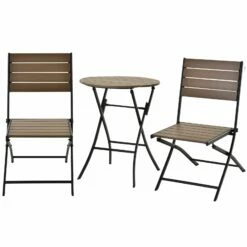 Outsunny Garden Bistro Set- Black & Brown