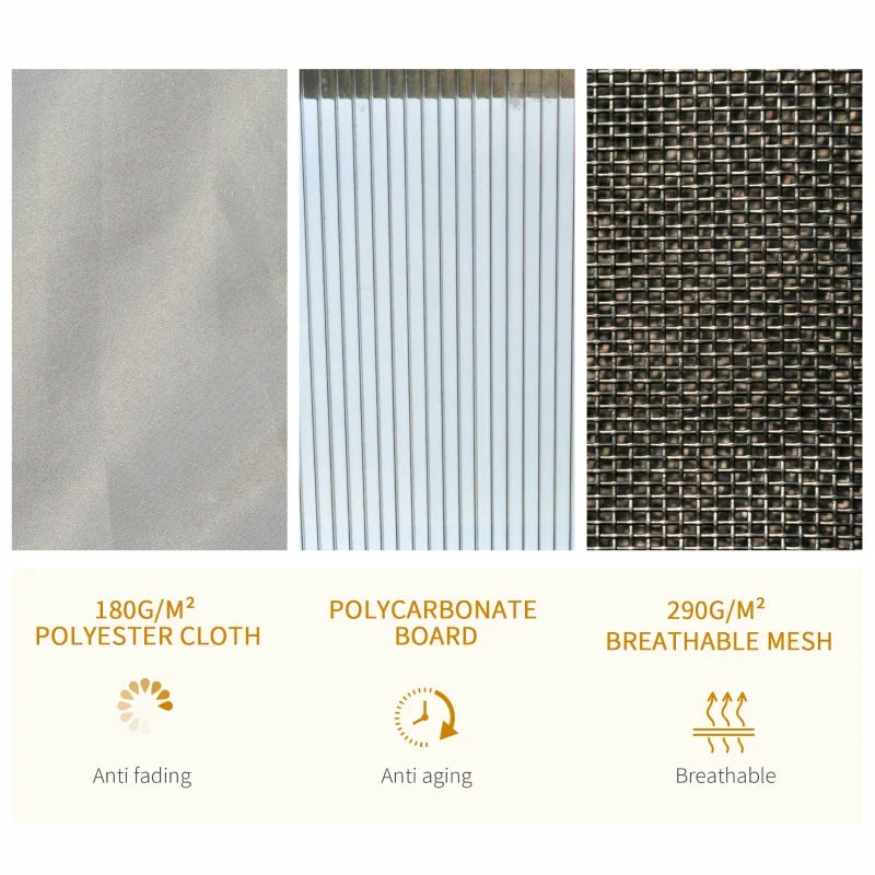 Outsunny Hardtop Gazebo 3x3.6m - Grey 10 Outsunny Hardtop Gazebo 3x3.6m - Grey - Image 8