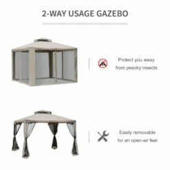Outsunny Outdoor Gazebo 295L X 295W X 263Hcm-Taupe 20 Outsunny Outdoor Gazebo 295L X 295W X 263Hcm-Taupe -OUTSUNNY Shop mUv6c517dc2c183b1 jpg