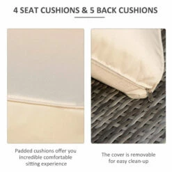 Outsunny Rattan Corner Sofa Set With Coffee Table - Beige -OUTSUNNY Shop muh75617fc12b9ab6 jpg