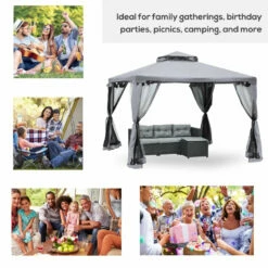 Outsunny Gazebo 3m X 3m Grey -OUTSUNNY Shop n6nf6117dc3af8a64 jpg