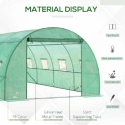 Outsunny Greenhouse Tunnel 6 X 3 M - Green 16 Outsunny Greenhouse Tunnel 6 X 3 M - Green -OUTSUNNY Shop nNqa0917f0653fc54 jpg