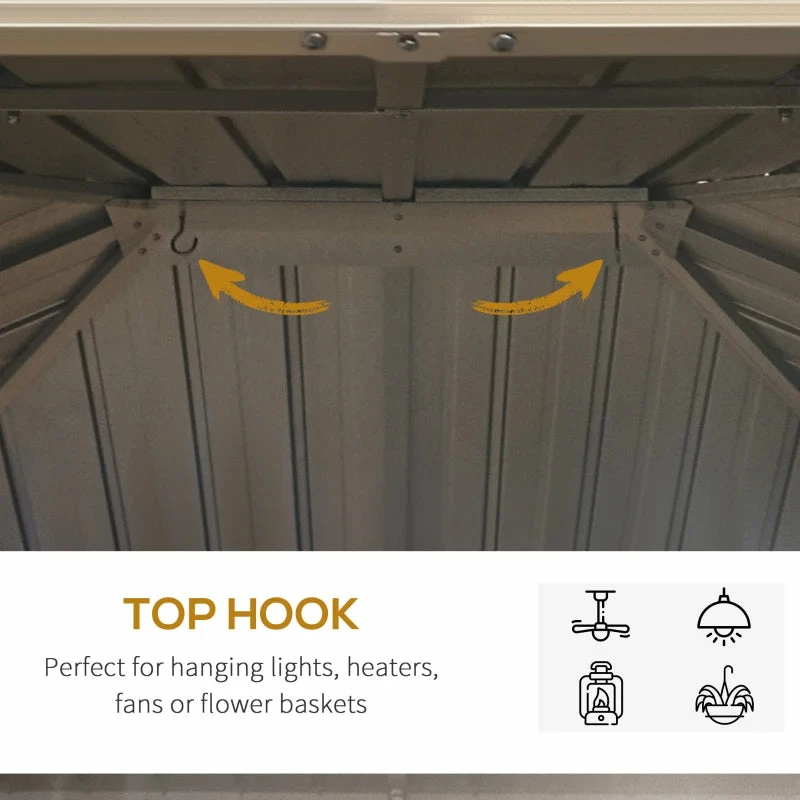 Outsunny Hardtop Gazebo With Curtains 3.6 X 3m - Brown 6 Outsunny Hardtop Gazebo With Curtains 3.6 X 3m - Brown - Image 4