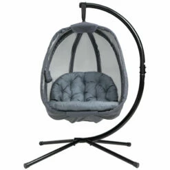 Outsunny Hanging Egg Chair - Grey -OUTSUNNY Shop o2qdaa1801c81fc84 jpg