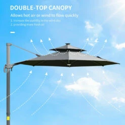Outsunny Cantilever Banana Parasol With Solar Lights 3m - Dark Grey -OUTSUNNY Shop oDLd4d1813d1402d2 jpg