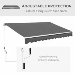 Outsunny Retractable Sun Shade 3.5 X 2.5m - Grey -OUTSUNNY Shop oSS90117dc4afe23b jpg