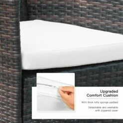 Outsunny Rattan Garden Furniture Dining Set 6-seater Patio Rectangular Table Cube Chairs Outdoor Fire Retardant Sponge Brown -OUTSUNNY Shop pK588c17eecc29833 d6946641 d68b 479b b50d 8db36688458d