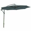 Silver & Stone Parasol Large Hanging Parasol 3m - Grey -OUTSUNNY Shop premium banana 3m large hanging parasol grey