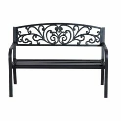 Outsunny Garden Bench - Black -OUTSUNNY Shop q3Dec417dc18a3918 76de8088 13b5 4563 8f8d 3f6691ccb112