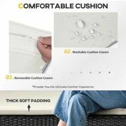 Outsunny 4 Pieces Outdoor PE Rattan Corner Sofa With Cushions - Black -OUTSUNNY Shop q4g88c188ff95b870 jpg