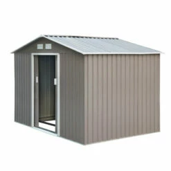 Outsunny Storage Shed In Galvanised Steel With Sliding Door 9ft X 6ft - Grey -OUTSUNNY Shop qZhdaa188d39dfd56 jpg