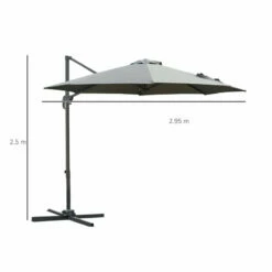 Outsunny Hanging Umbrella 3m - Dark Grey 17 Outsunny Hanging Umbrella 3m - Dark Grey -OUTSUNNY Shop qz9ba817dc4420c53 jpg