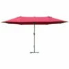 Oasis 4.6 M Double Sided Umbrella Parasol With Cross Base - Red -OUTSUNNY Shop rJo7d017dc28a93b4