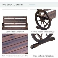 Outsunny Garden Bench - Brown -OUTSUNNY Shop rWbad917dc378a2cb 19a2d384 8a4d 4019 853e 2fb65133dabe