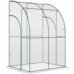 Outsunny Greenhouse Lean To 143x118x212 Cm - Clear