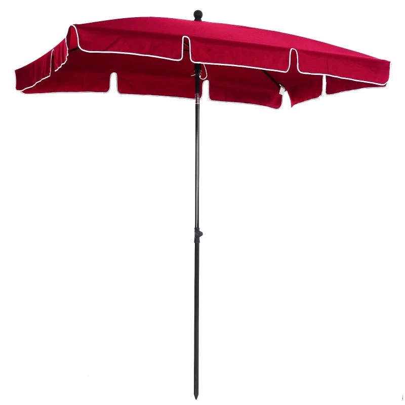 Outsunny Garden Parasol ,Sun Shade Canopy 2 X 1.3m - Red 3 Outsunny Garden Parasol ,Sun Shade Canopy 2 X 1.3m - Red