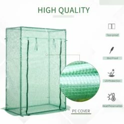 Outsunny Mini Greenhouse 100 X 50 X 150cm - Green -OUTSUNNY Shop scca0917edc607ea3 jpg