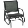 Outsunny Outdoor Gliding Swing Chair Garden Seat W/ Mesh Seat Curved Back Steel Frame Armrests Comfortable Lounge Furniture Dark Grey Black -OUTSUNNY Shop sqo98a18165020426