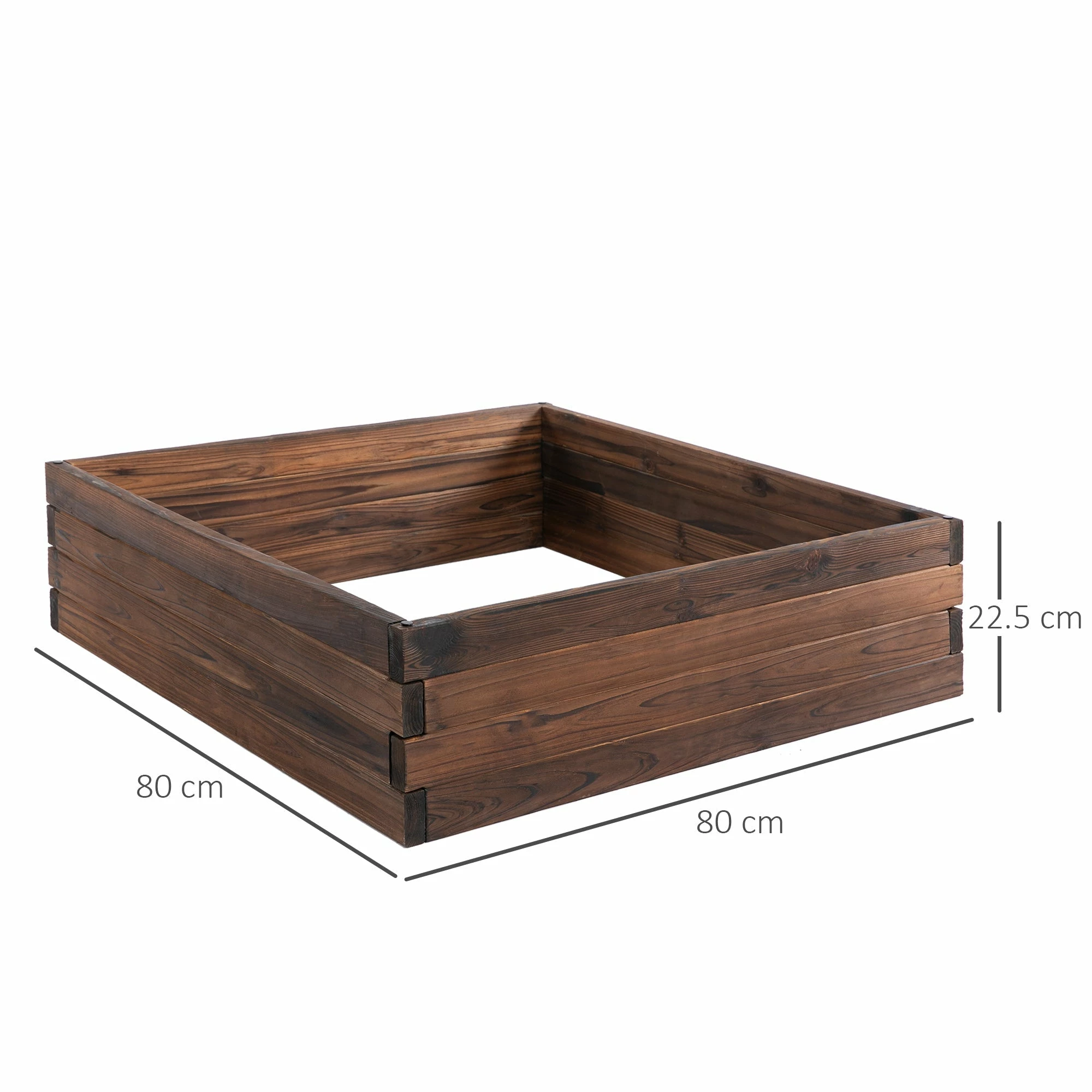 Outsunny Wooden Raised Garden Bed Planter 80 X 80cm 5 Outsunny Wooden Raised Garden Bed Planter 80 X 80cm - Image 3