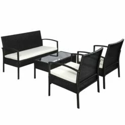 Outsunny 4 Pieces Outdoor PE Rattan Corner Sofa With Cushions - Black -OUTSUNNY Shop ti5daa188ff95b871 jpg
